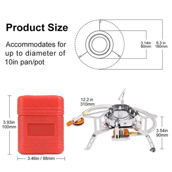 Camping Gas Burner Wind Proof Stove - Image 8