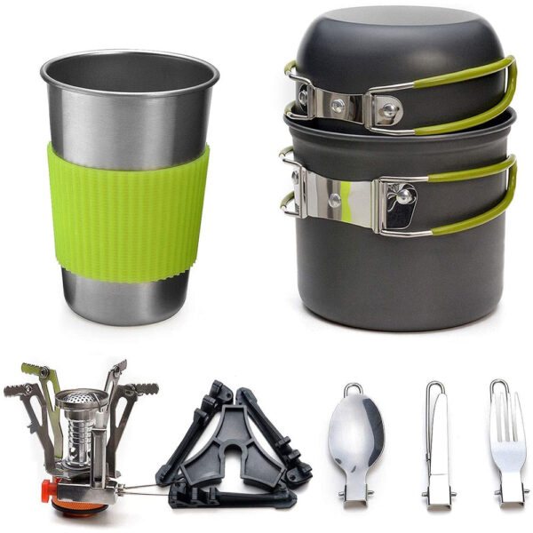 Camping Cookware Kit with Stove - Image 2