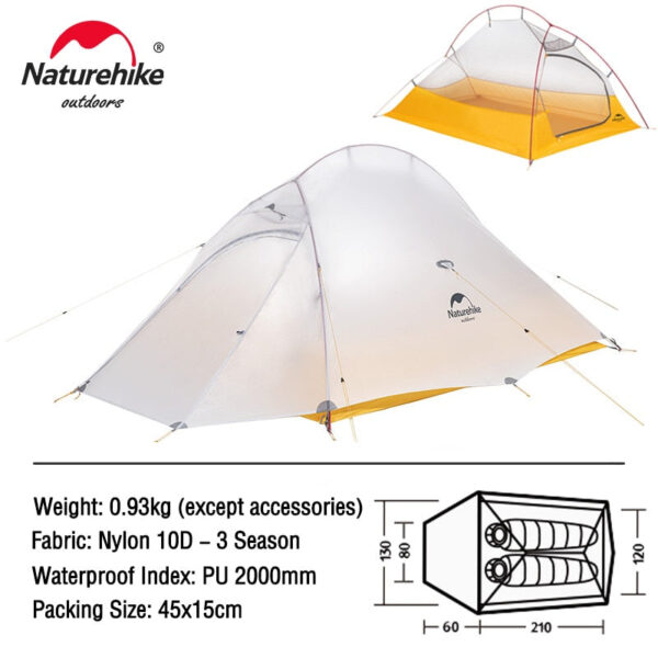 Ultralight 20D Nylon Camping Tent - Image 15