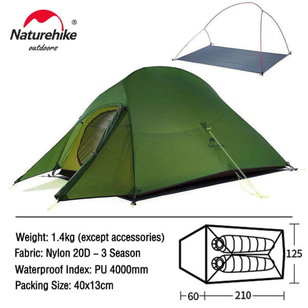 Ultralight 20D Nylon Camping Tent - Image 9