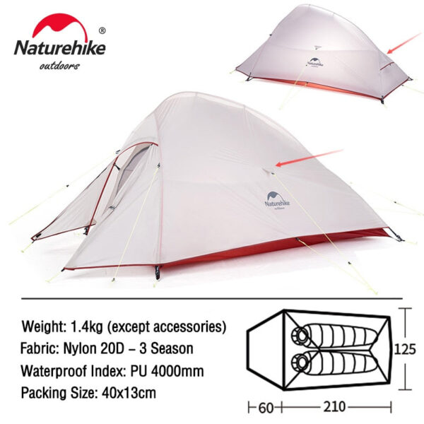 Ultralight 20D Nylon Camping Tent - Image 3